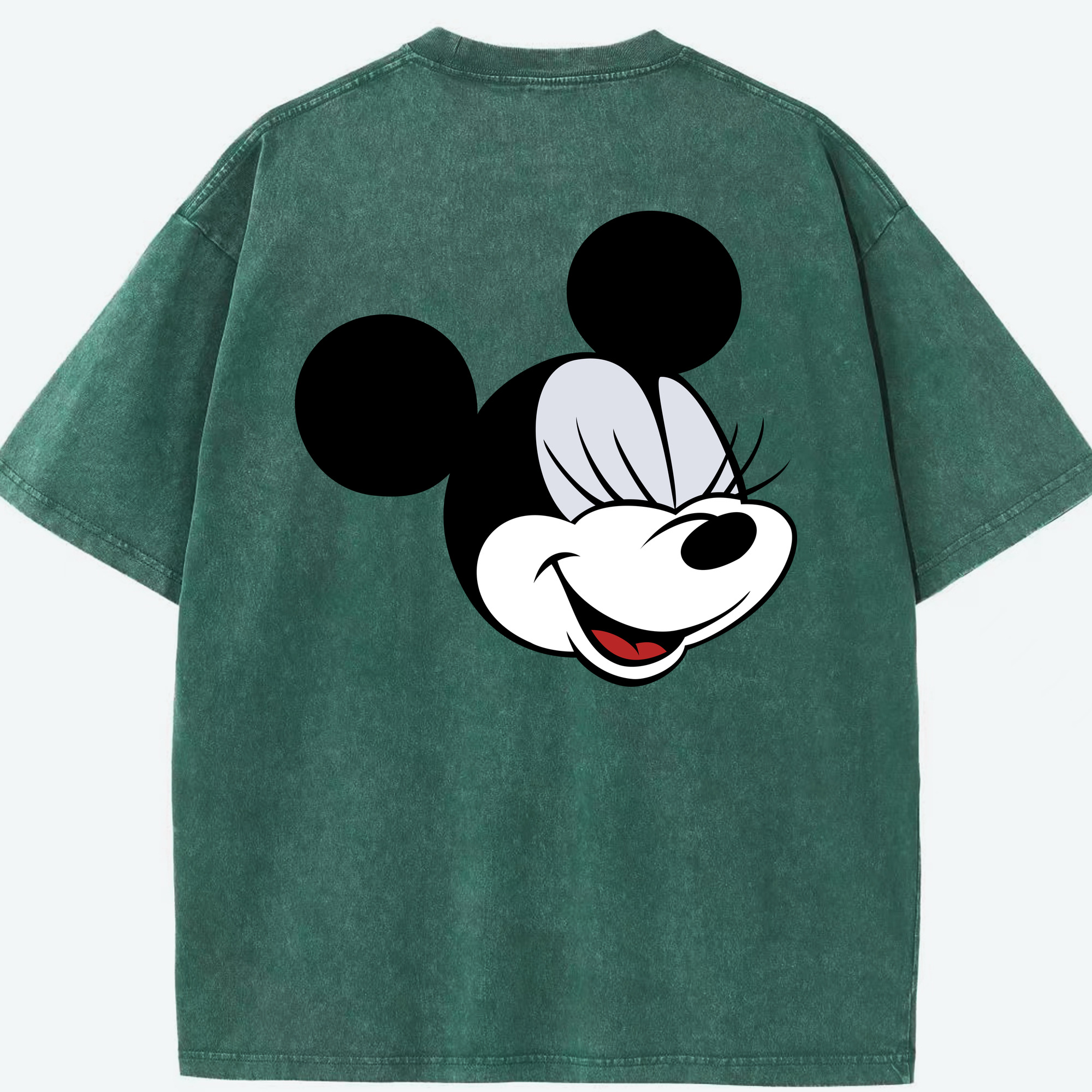 （画像用） ミッキーマウス Mickey Mouse 綿100% ヴィンテージ風 半袖Tシャツ（背面プリント）